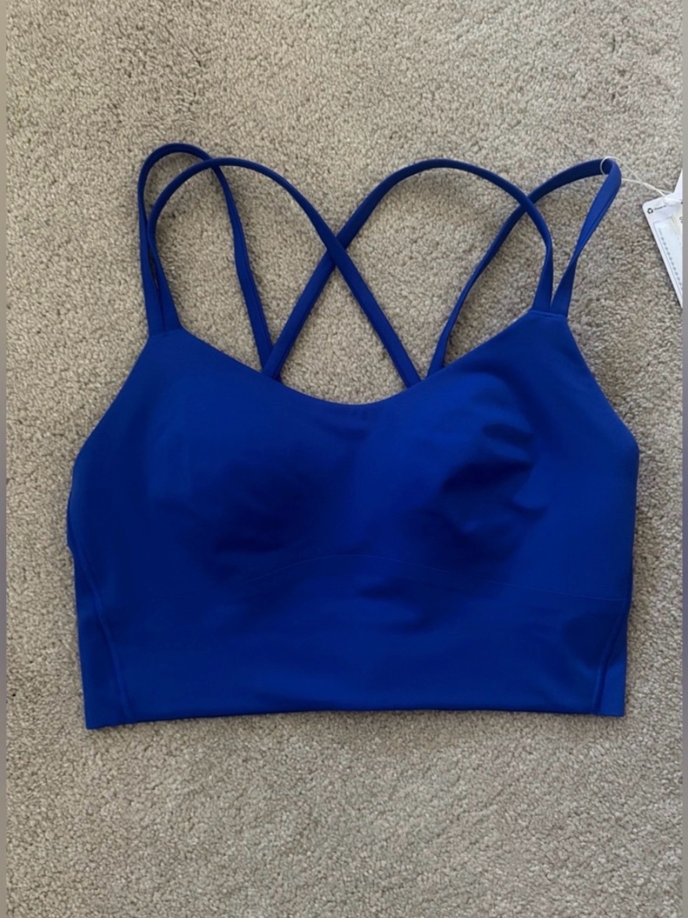 NWT Lululemon Like a Cloud Bra LongLine Light Support 4 B/C Cup Beach Ball Blue